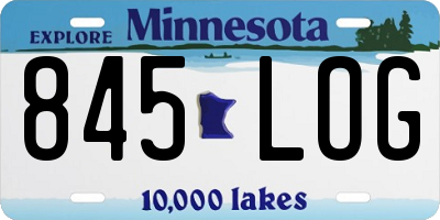 MN license plate 845LOG