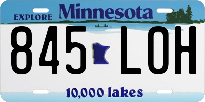 MN license plate 845LOH