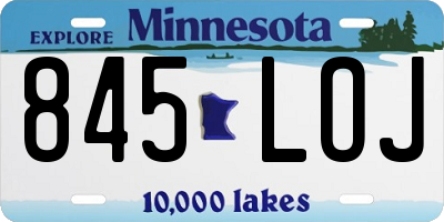 MN license plate 845LOJ