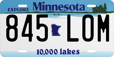 MN license plate 845LOM
