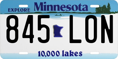 MN license plate 845LON