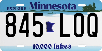 MN license plate 845LOQ