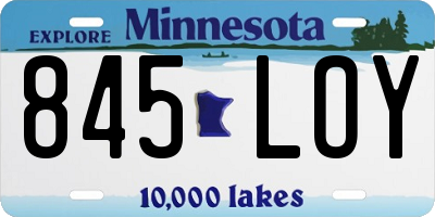 MN license plate 845LOY