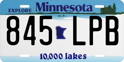 MN license plate 845LPB