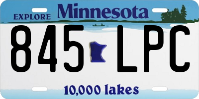 MN license plate 845LPC