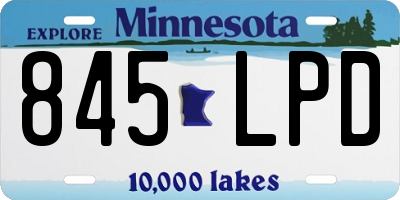 MN license plate 845LPD