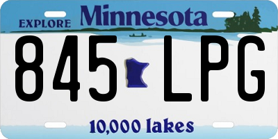 MN license plate 845LPG