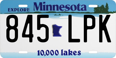 MN license plate 845LPK