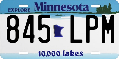 MN license plate 845LPM