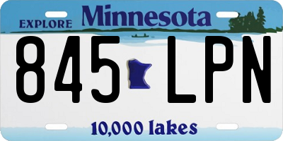 MN license plate 845LPN