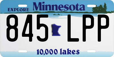 MN license plate 845LPP