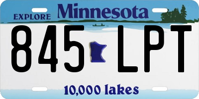 MN license plate 845LPT