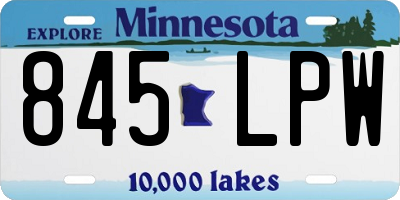 MN license plate 845LPW