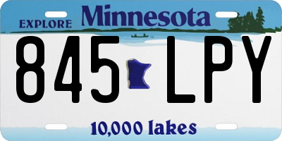 MN license plate 845LPY