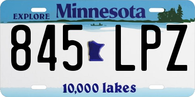 MN license plate 845LPZ