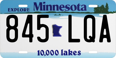 MN license plate 845LQA
