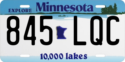 MN license plate 845LQC
