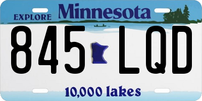 MN license plate 845LQD