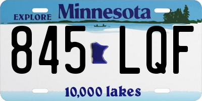 MN license plate 845LQF