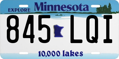 MN license plate 845LQI