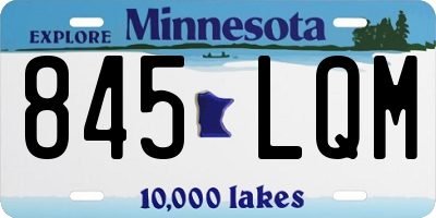 MN license plate 845LQM