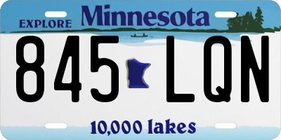 MN license plate 845LQN