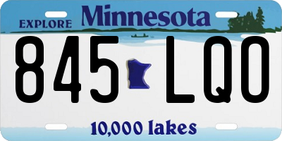 MN license plate 845LQO