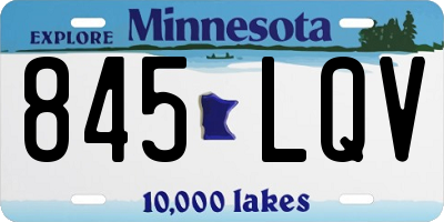 MN license plate 845LQV