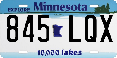 MN license plate 845LQX