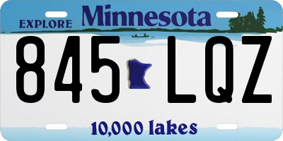 MN license plate 845LQZ