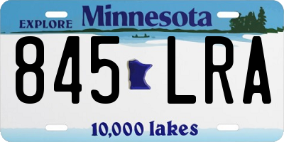 MN license plate 845LRA