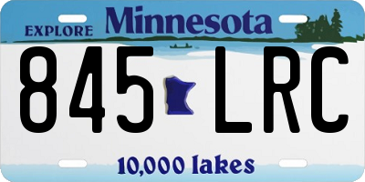 MN license plate 845LRC