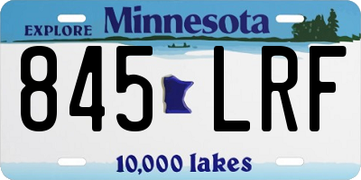 MN license plate 845LRF