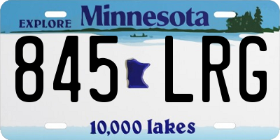 MN license plate 845LRG