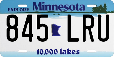 MN license plate 845LRU