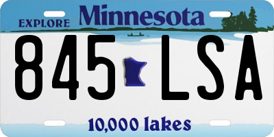 MN license plate 845LSA
