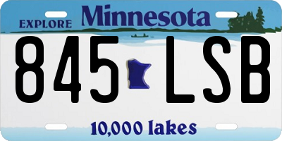 MN license plate 845LSB