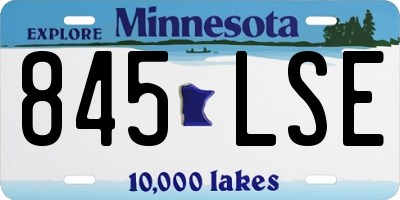 MN license plate 845LSE