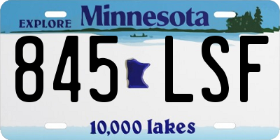 MN license plate 845LSF
