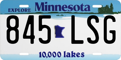 MN license plate 845LSG