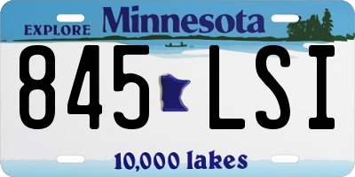 MN license plate 845LSI