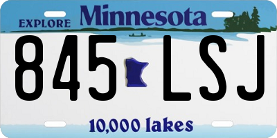 MN license plate 845LSJ