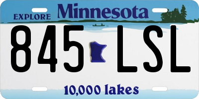 MN license plate 845LSL