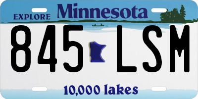 MN license plate 845LSM