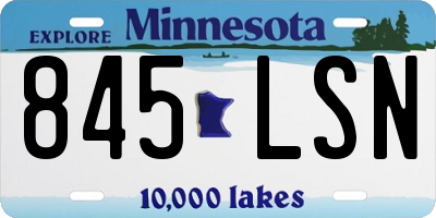 MN license plate 845LSN