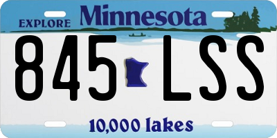 MN license plate 845LSS