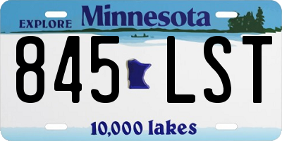 MN license plate 845LST