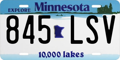 MN license plate 845LSV