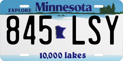 MN license plate 845LSY