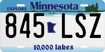 MN license plate 845LSZ